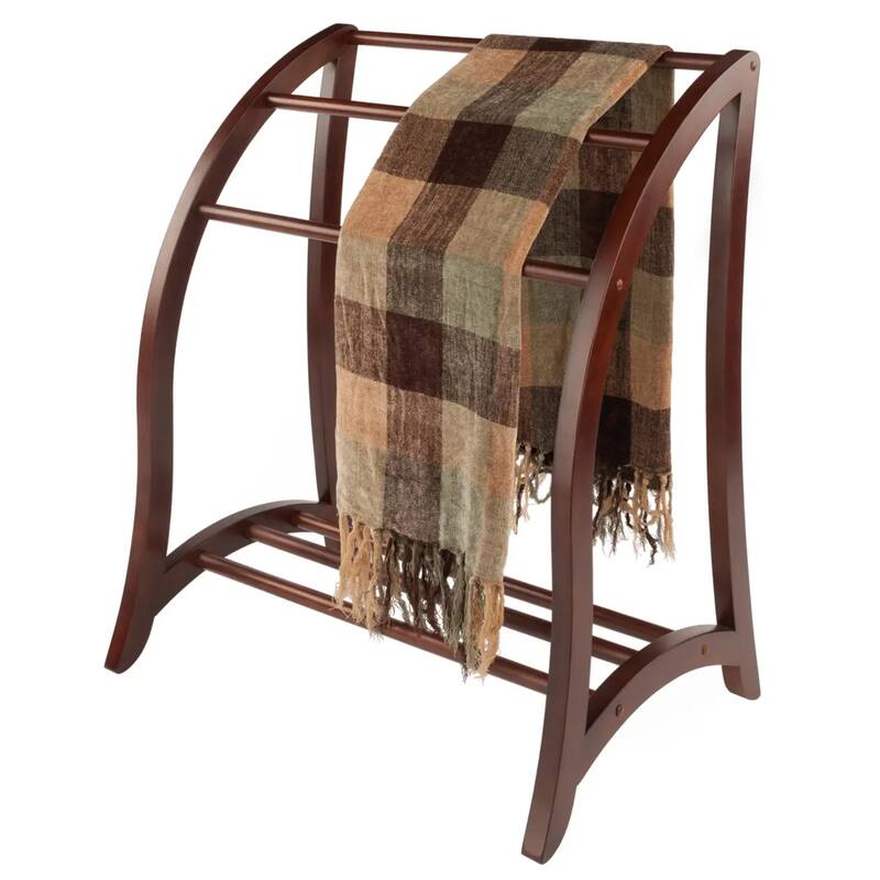 Wooden Blanket Rack - 36" - Brown