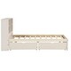 preview thumbnail 10 of 13, Modern Twin Size Bed Frame with Built-in USB Port, Bookcase Headboard & 2 Sliding Storage Drawers for Bedroom, White Washed