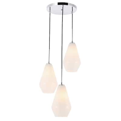 Elegant Lighting Gene 3 Light 17" Wide Multi Light Pendant with
