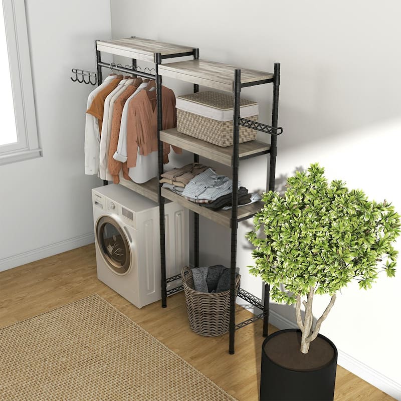 5-Tier Laundry Storage Shelf, Adjustable Height , Medium Size