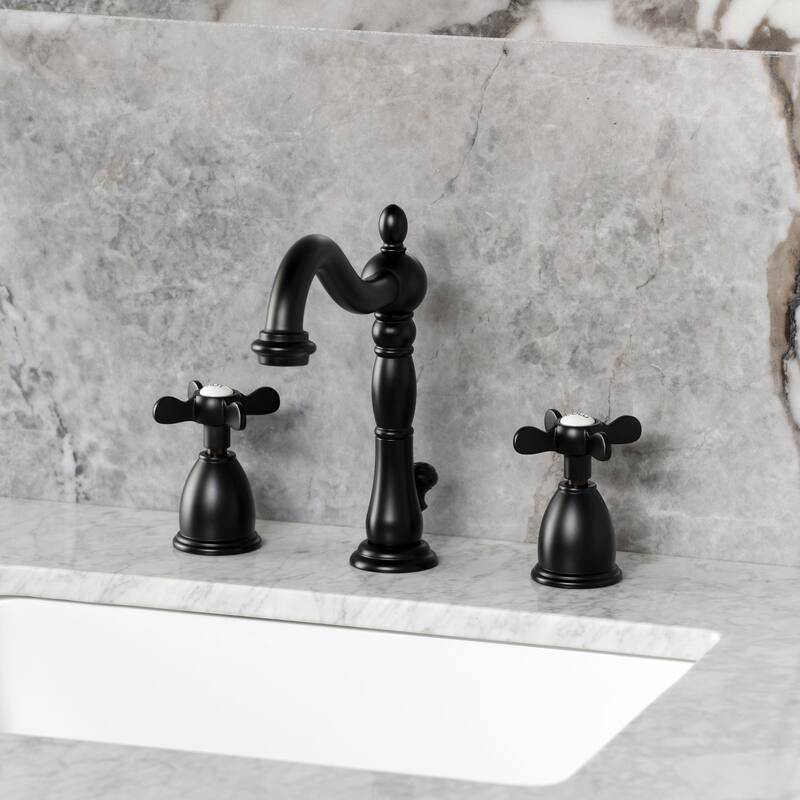 Kingston Brass Essex Widespread Bathroom Faucet with Brass Pop-Up
