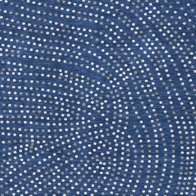 HomeRoots Polka Dot Transitional Rectangle Outdoor Rug