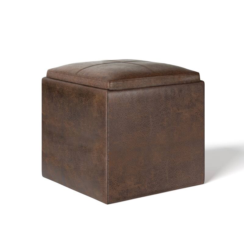 Cube Storage Ottoman with Tray