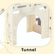 preview thumbnail 11 of 49, Freestanding Castle Climbing Playset with Slide, Tunnel, Ring Toss, and Basketball Hoop - Toy Storage Organizer for Kids