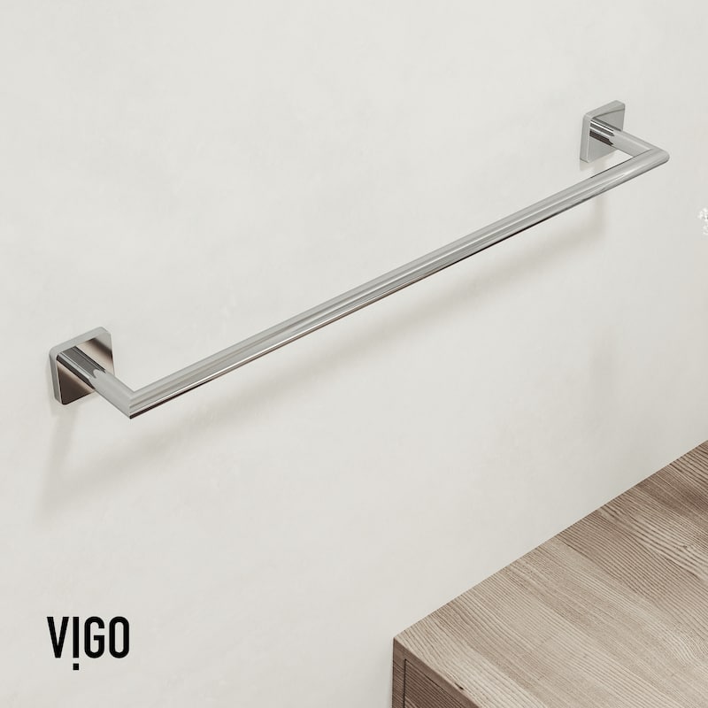 VIGO Satro 3-Piece Bathroom Hardware Accessory Set with 24 in. Towel Bar, Toilet Paper Holder, Hand Towel Holder