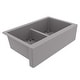 preview thumbnail 7 of 17, Karran Farmhouse Apron Front Quartz Double Bowl Kitchen Sink Kit