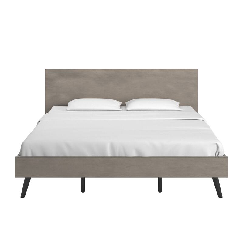 Noe Mid-Century Black Legs Platform Bed by iNSPIRE Q Modern