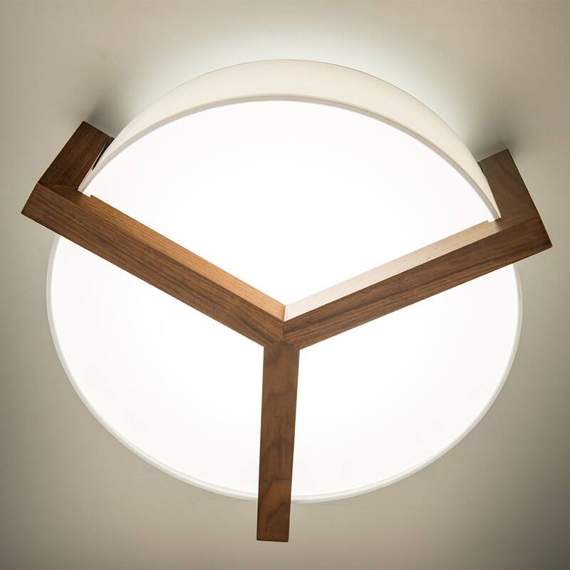 Segment 21in LED Flush Mount 3000K in Dark Walnut - 22