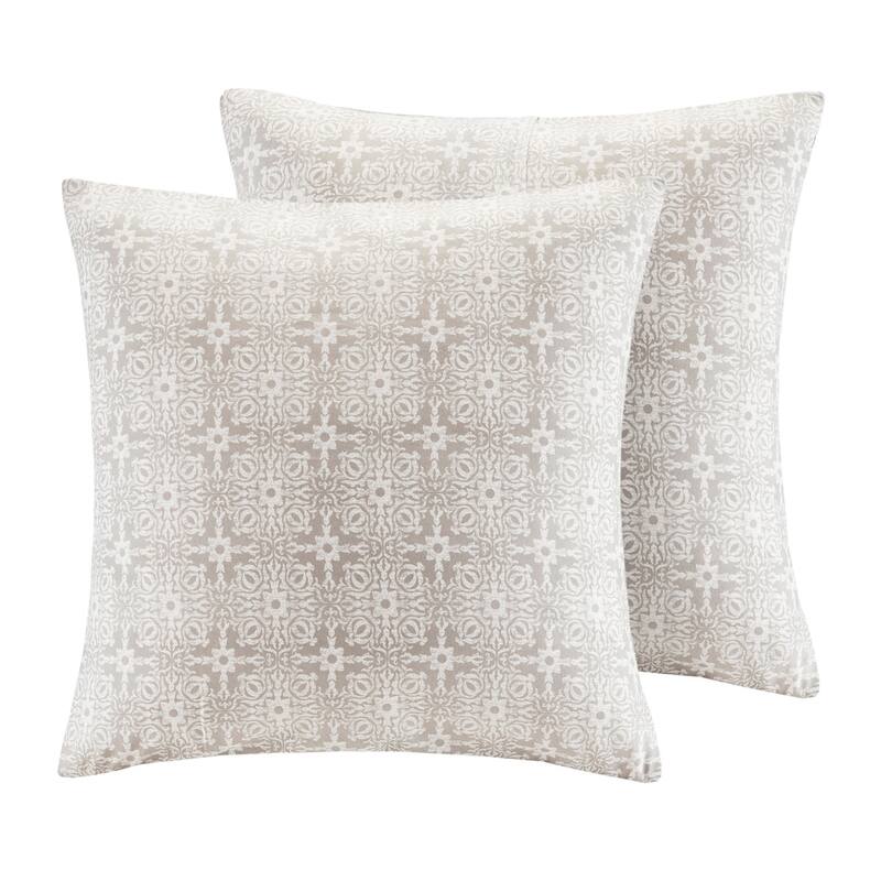 GDF Studio - Malia 6-Piece Embroidered Cotton Reversible Comforter Set