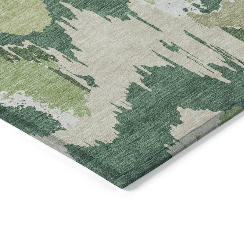Machine Washable Indoor/ Outdoor Chantille Ombre Abstract Rug