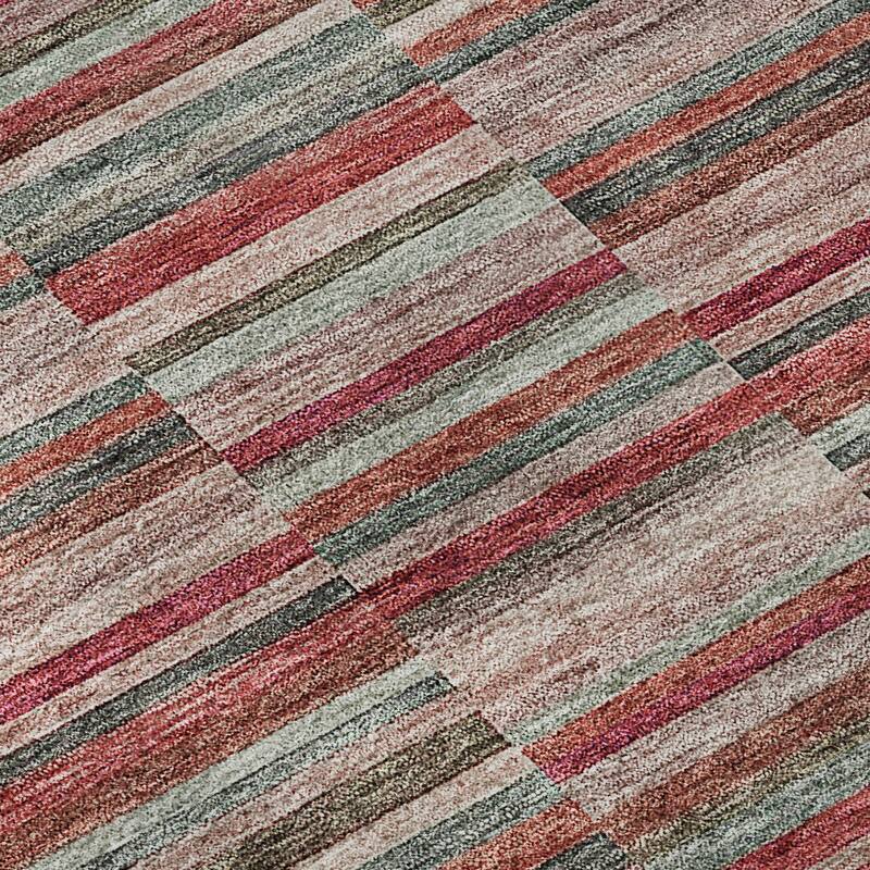 Premium Washable Super Soft Geo Stripe Mayfield Rug