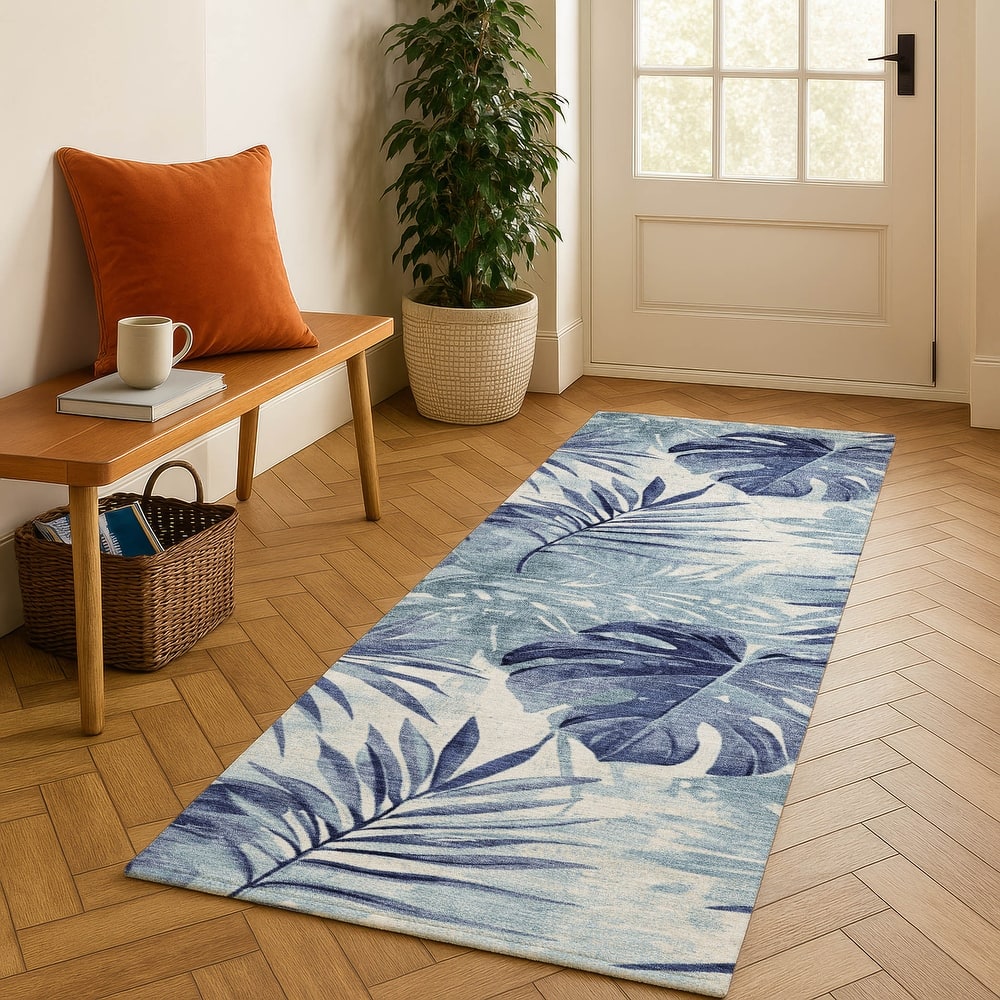 Premium Washable Super Soft Tropical Floral Mayfield Rug