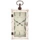 preview thumbnail 3 of 23, White Distressed Wood Vintage Traditional Farmhouse Wall Clock