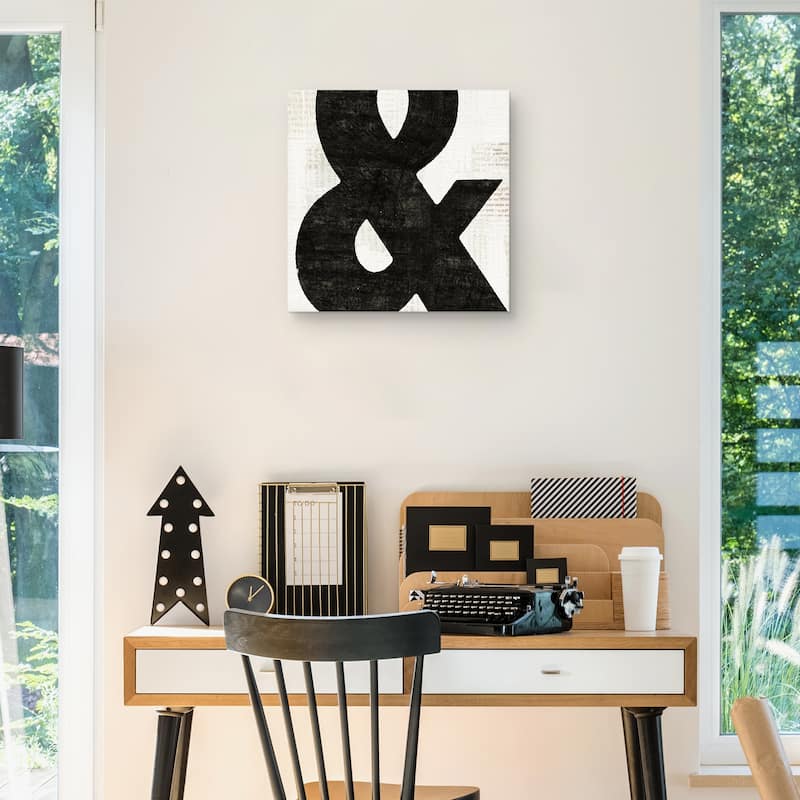 Punctuated Black Square III by Michael Mullan Canvas Art Print