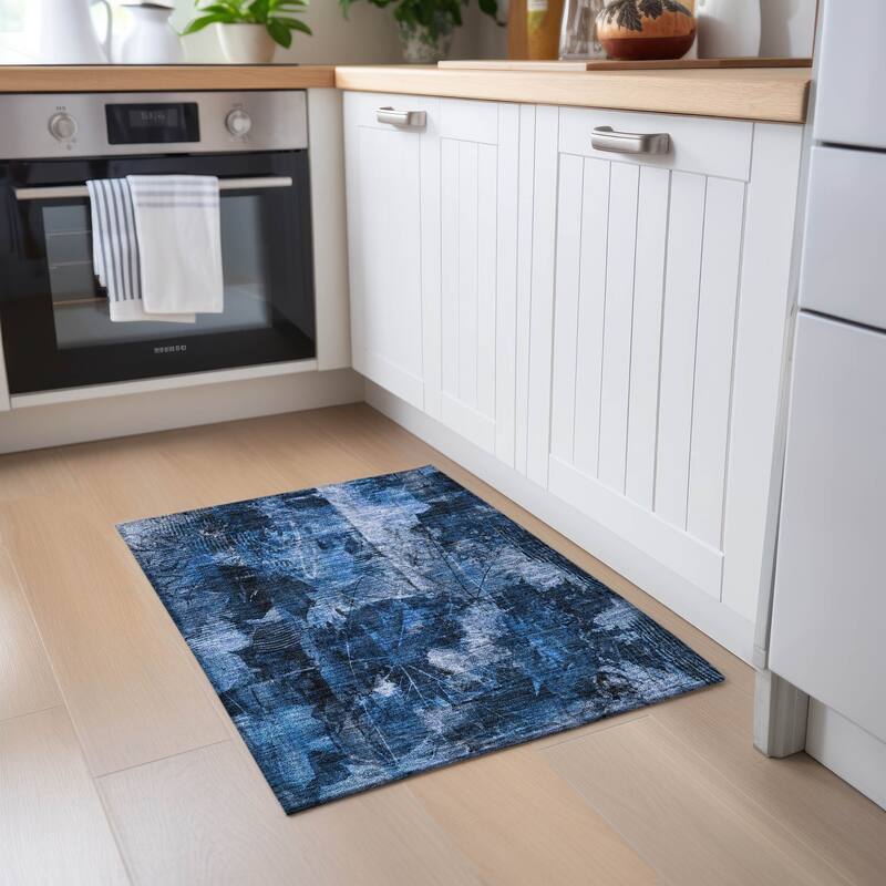 Machine Washable Indoor/ Outdoor Foilage Chantille Rug