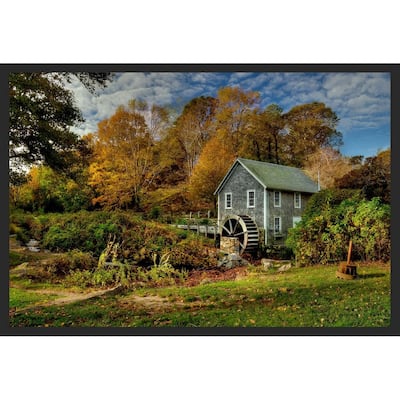 Cape Cod Grist Mill Spring Morning Photography by Wayne Collamore Framed Poster