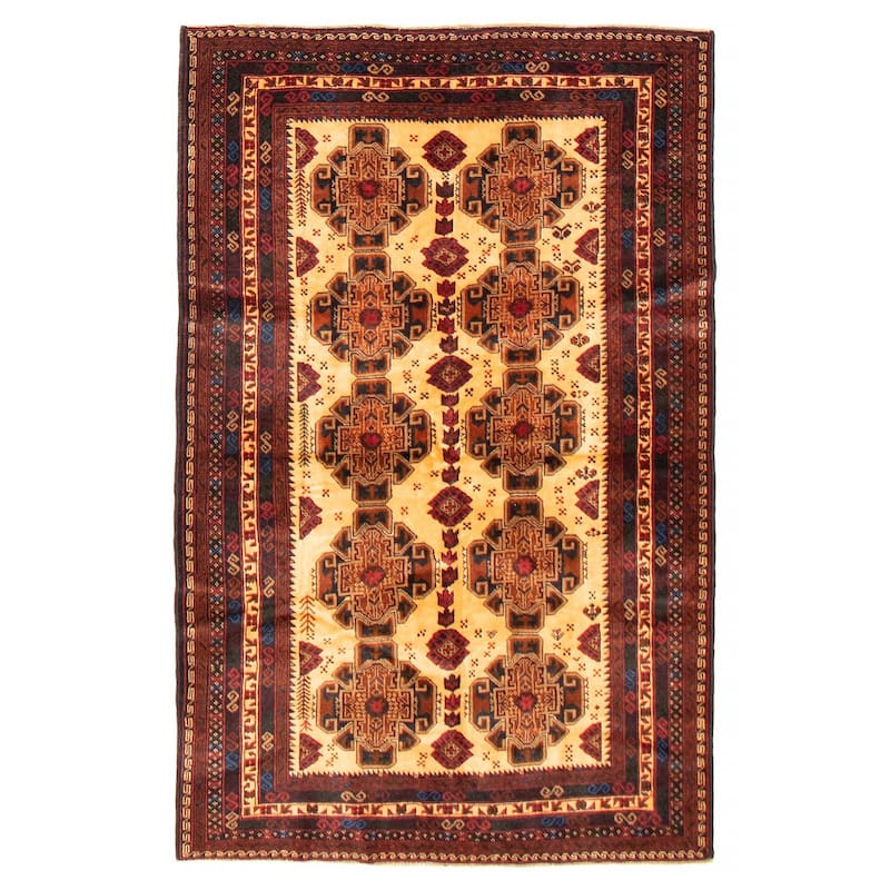 Teimani Cream Rug 4'0" x 6'6" - 4'0 x 6'6 - Cream - 4'0 x 6'6