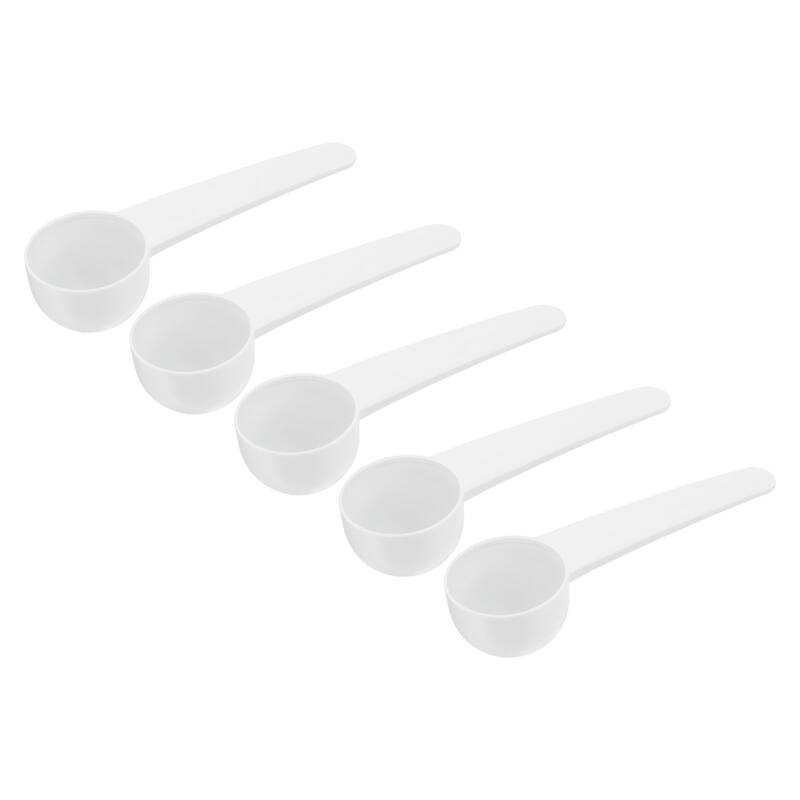 Micro Spoons 5 Gram Measuring Scoop Round Bottom Mini Spoon 15Pcs - White