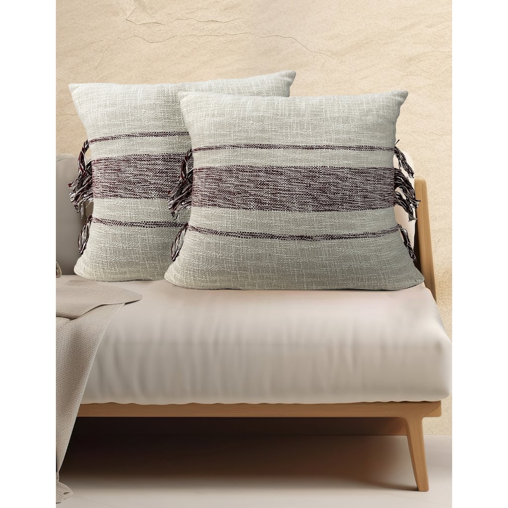 JoJo Fletcher Set of 2 20" x 20" Cotton Decorative Pillow Covers