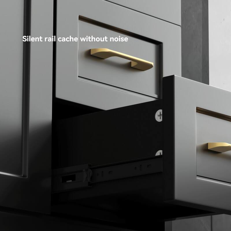 30" Bathroom Vanity. Abundant Storage Cabinet -1 Soft close doors and 3 drawers