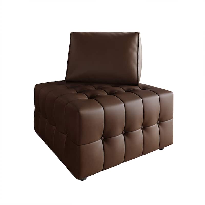 CraftPorch Elegance Button-Tufted PU Upholstered Corner Seat