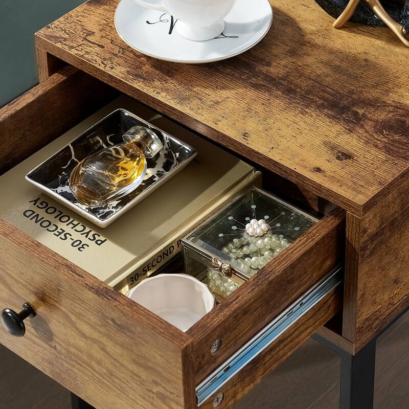 VECELO Modern 1-Drawer Wood Nightstands