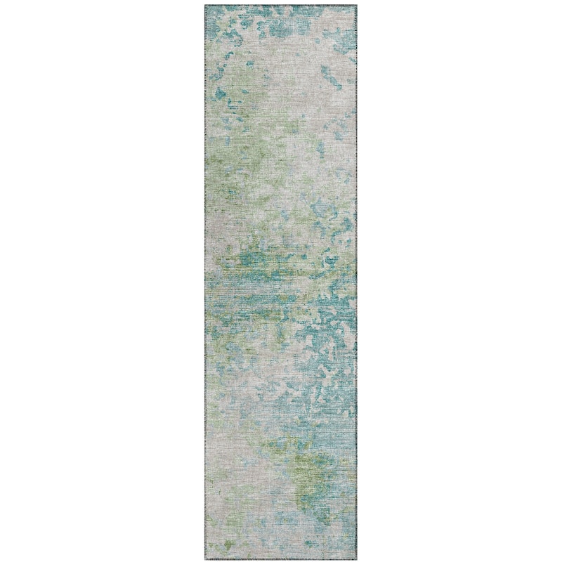 Indoor/ Outdoor Accord Modern Abstract Polyester Washable Rug New