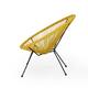 Anson Outdoor Steel Chairs w/ Hammock Rattan Seating (Set of 2) by Christopher Knight Home