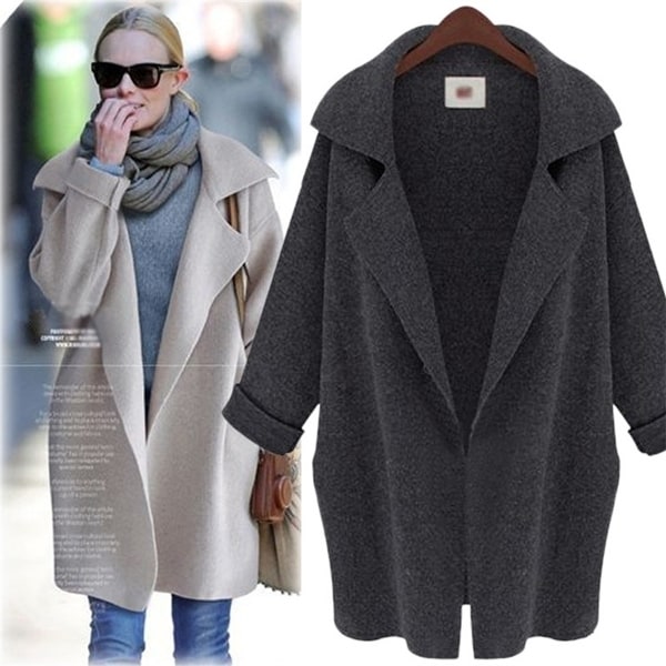 Medium Long Knit Cardigan Coat. Opens flyout.