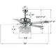 preview thumbnail 26 of 61, Bella Depot 52" Modern Reversible Crystal Ceiling Fan with Remote Control and Light Kit