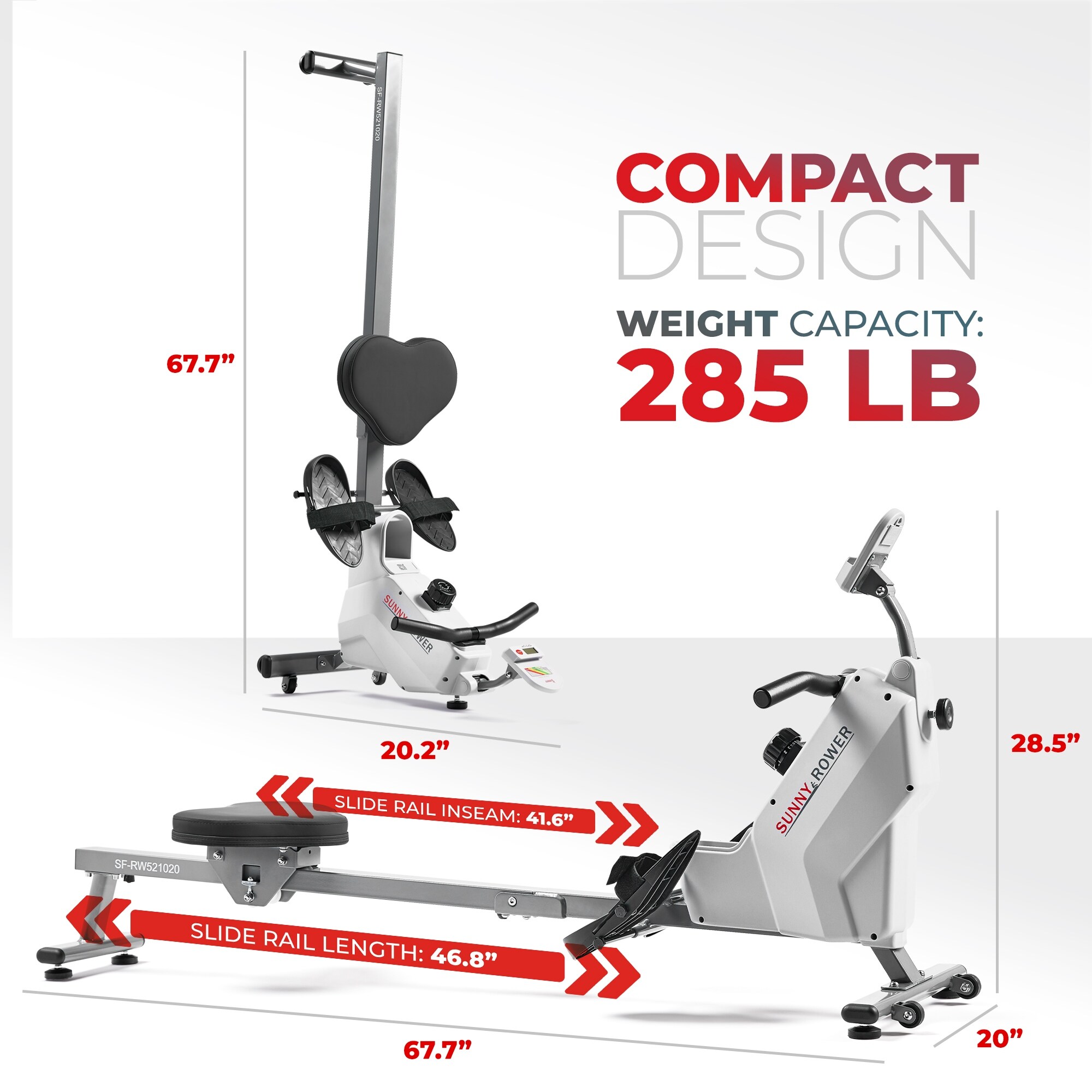 Folding magnetic rowing machine 2025