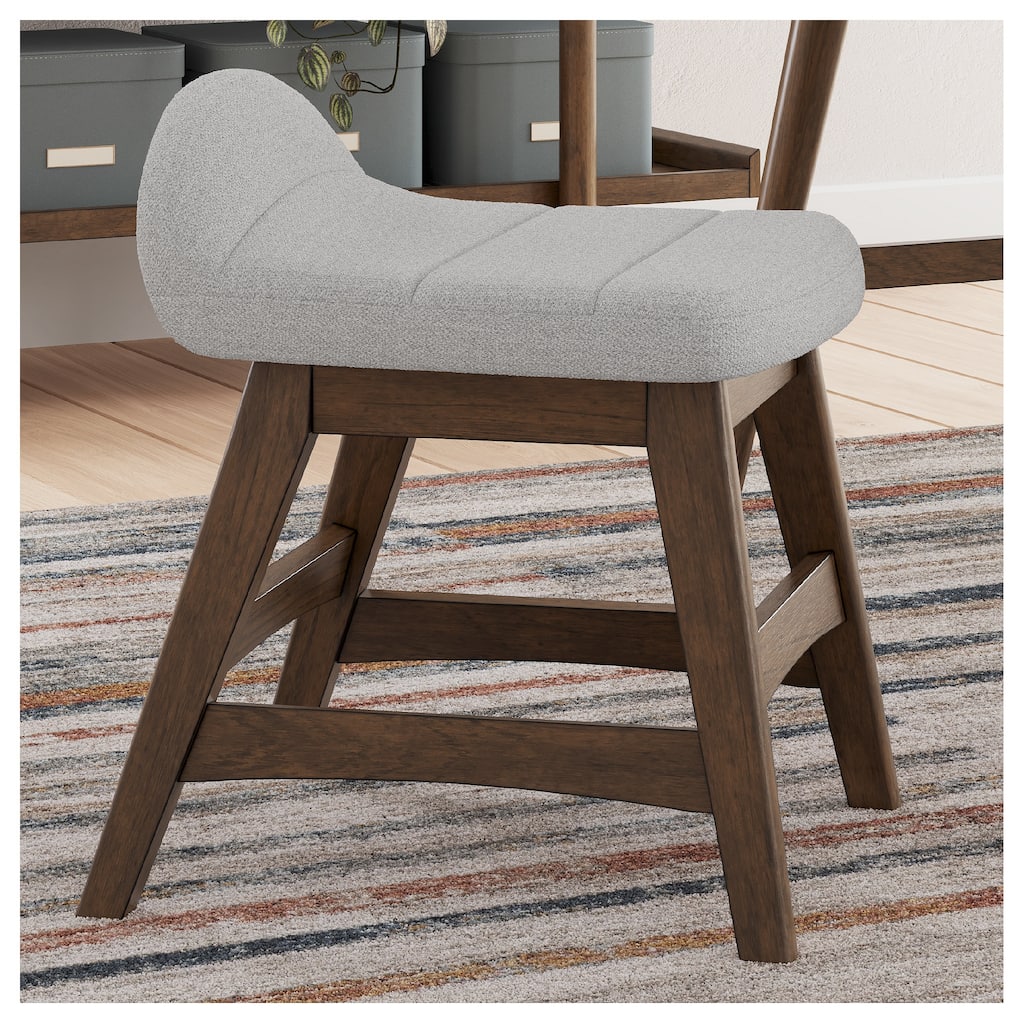 Signature Design by Ashley Lyncott Light Gray/Brown Home Office Desk Chair - 19.13" W x 20.13" D x 22.13" H