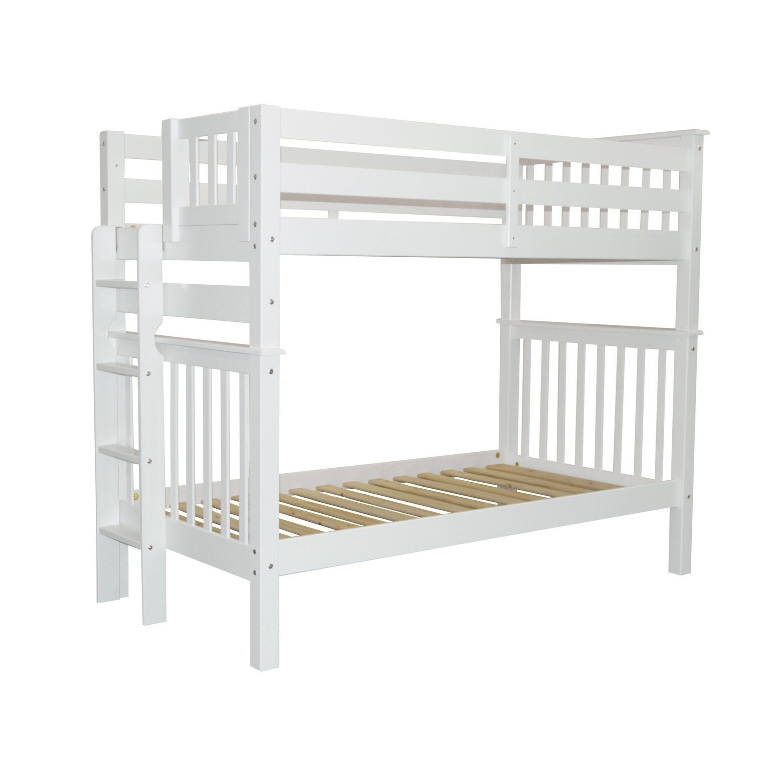 Taylor & Olive Trillium Twin over Twin Bunk Bed with Ladder and Guardrails-image