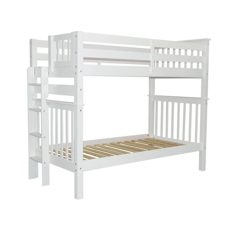 Taylor & Olive Trillium Tall Twin over Twin Bunk Bed with End Ladder