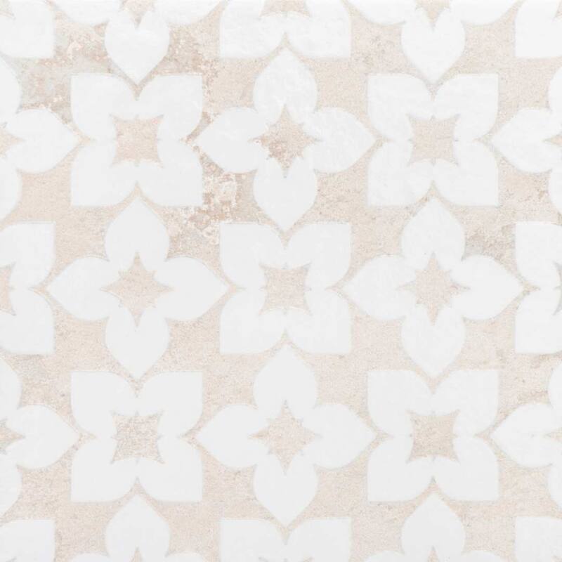 The Tile Life Phlox 8x8 White Porcelain Floor & Wall Tile