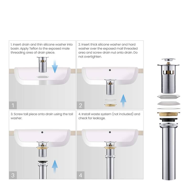Single-handle Bathroom Vanity Sink Faucet w/ Water Hose
