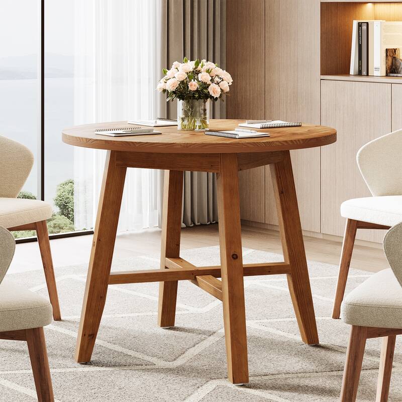 Solid Wood Conference Table, Office Meeting Table, Discussion Table Collaboration Desk