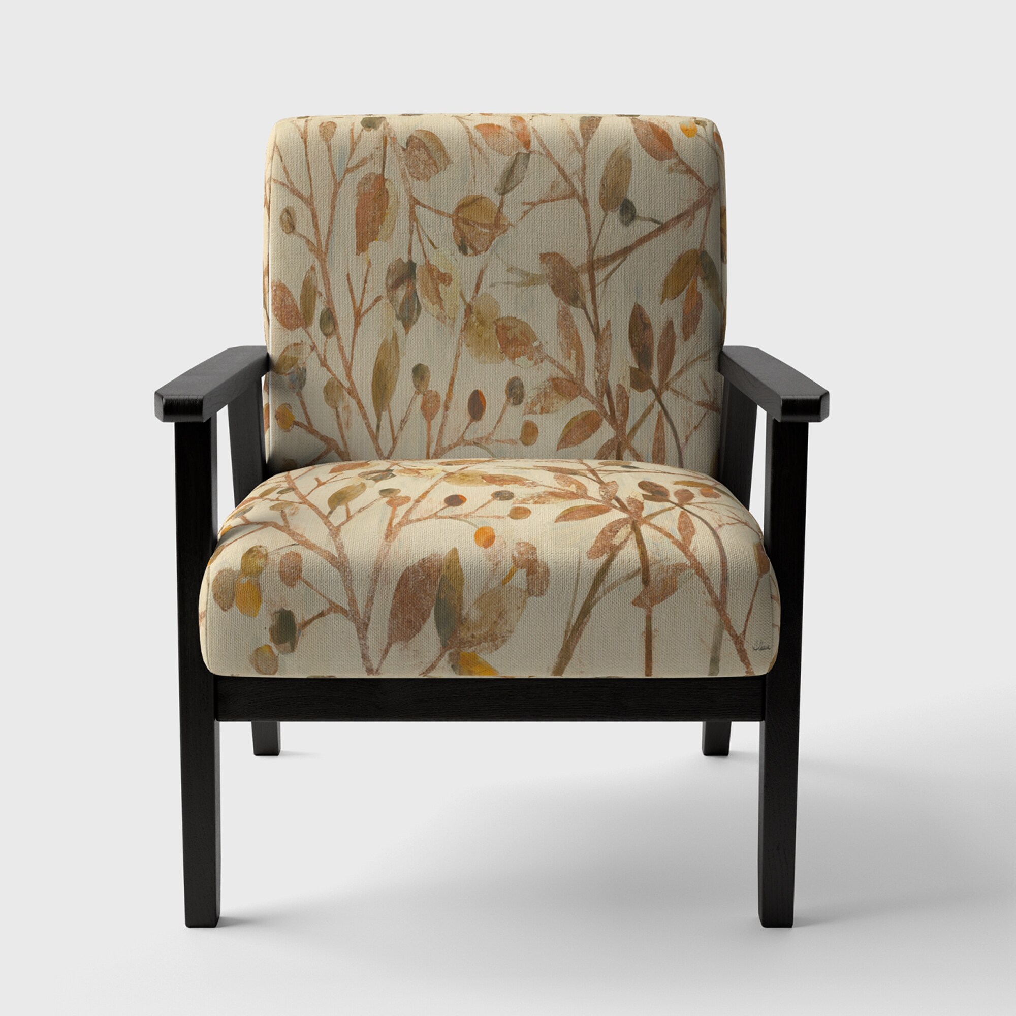 Designart "Copper Branches Composition" Upholstered Lake - Picture 7 of 15