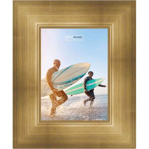 PosterPalooza | 15x18 Classic Modern White Picture Frame - UV Acrylic, Foam Board Backing, Hanging Hardware