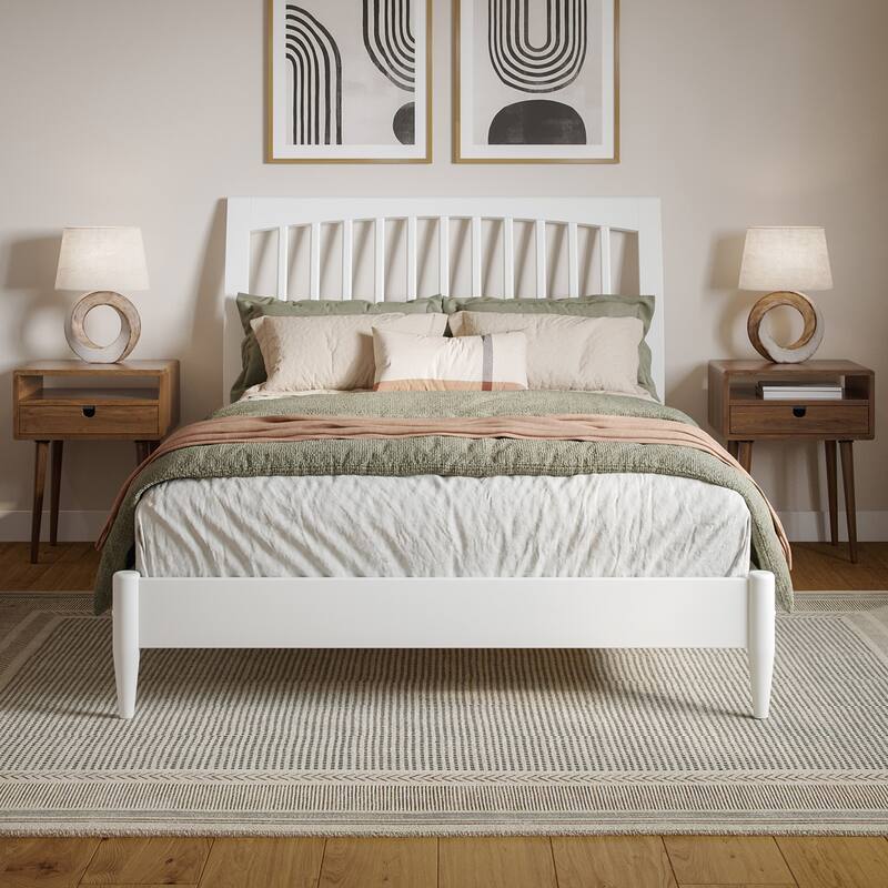 Orleans Solid Wood Low Profile Sleigh Platform Bed