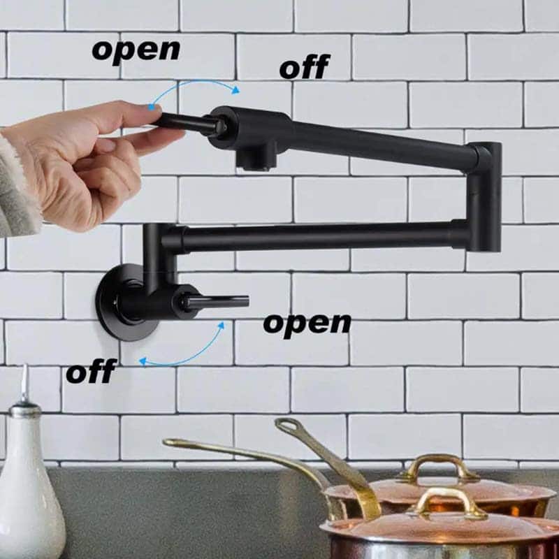 GIVINGTREE Farmhouse Wall Mount Pot Filler kitchen Faucet - 18.3" x 13.5"