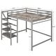 preview thumbnail 4 of 16, Full Loft Bed with Storage Staircase & Hanger