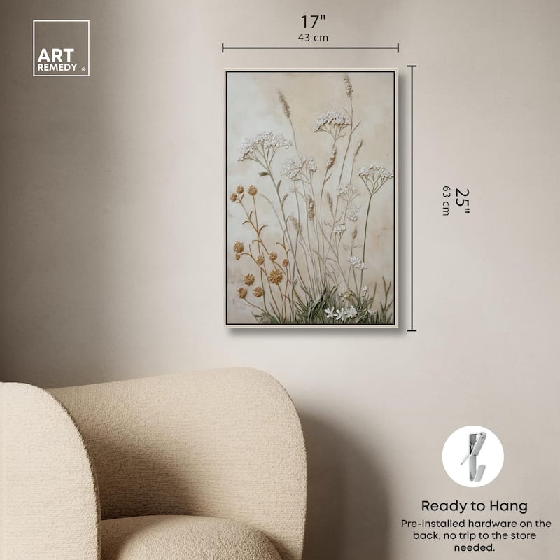 Plaster Petal Panorama Canvas by Art Remedy
