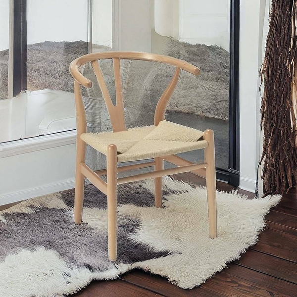 Wish bone Solidwood Dining Chair Woodcord Chair ( set of 4) - On