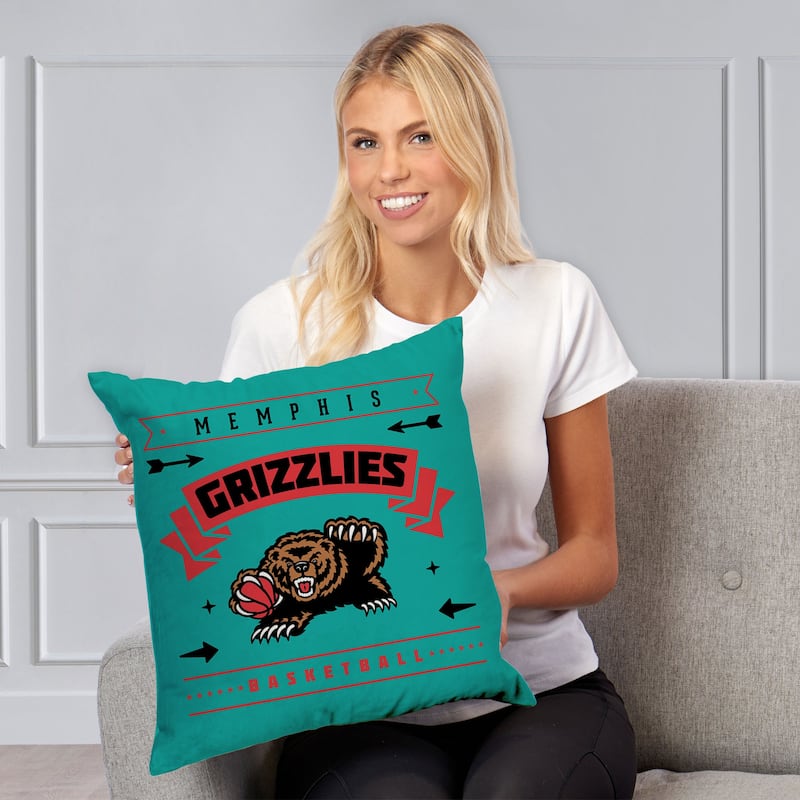 NBA Memphis Grizzlies Hardwood Classic 18 Inch Throw Pillow