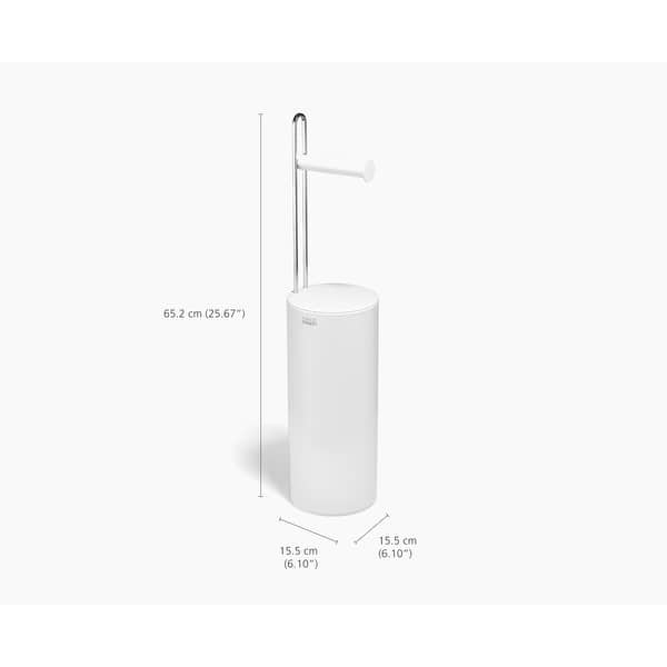 dimension image slide 1 of 2, Joseph Joseph EasyStore Toilet Paper Roll Holder with Concealed Storage