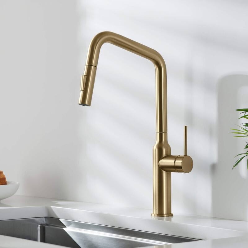 High Arc Single Lever Kitchen Faucet with Pull Down Sprayer