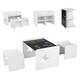 preview thumbnail 10 of 8, Gymax 3PCS Kids Table and Chair Set w/Chalkboard Lovely Patterns