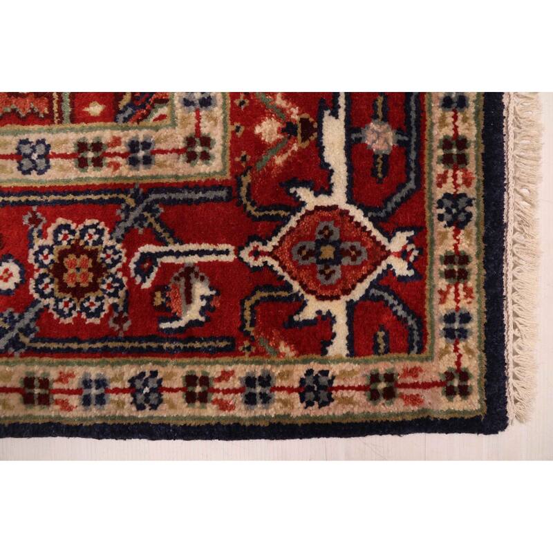 ECARPETGALLERY Hand-knotted Serapi Heritage Dark Navy Wool Rug - 5'11 x 9'9