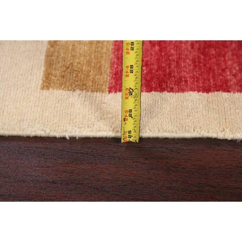 Contemporary Geometric Gabbeh Kashkoli Oriental Area Rug Wool Handmade - 2'7" x 4'4"
